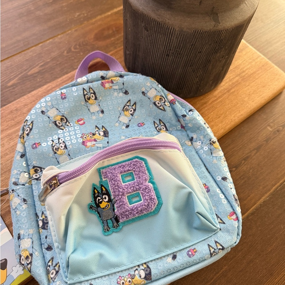 Bluey Kids Mini Backpack with Purple Accents